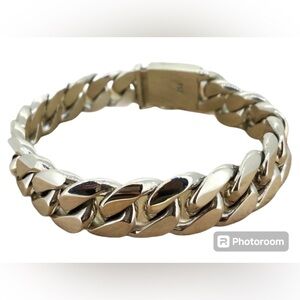 Men's Cuban 925 sterling silver bracelet